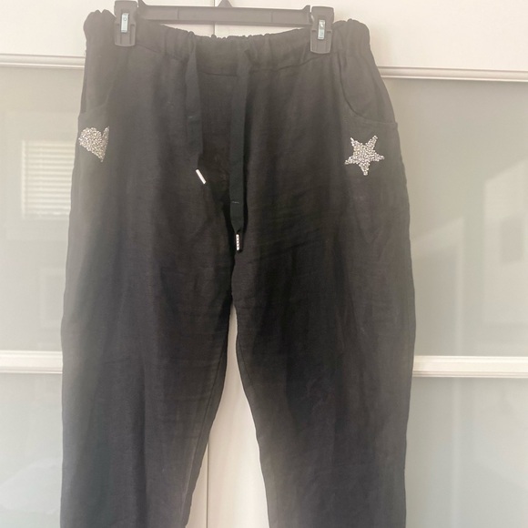 Linen Drawstring Pant - Picture 1 of 6